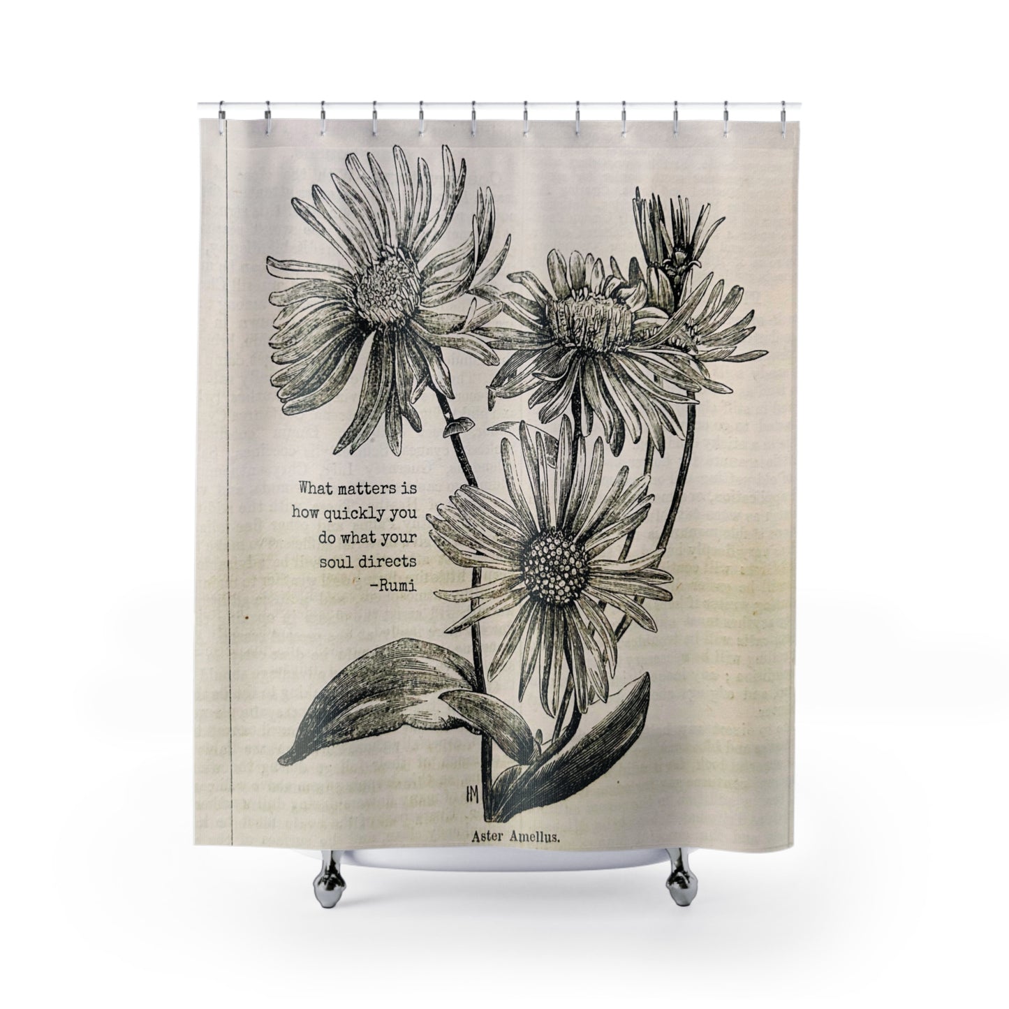 Rumi Shower Curtain for Intuition