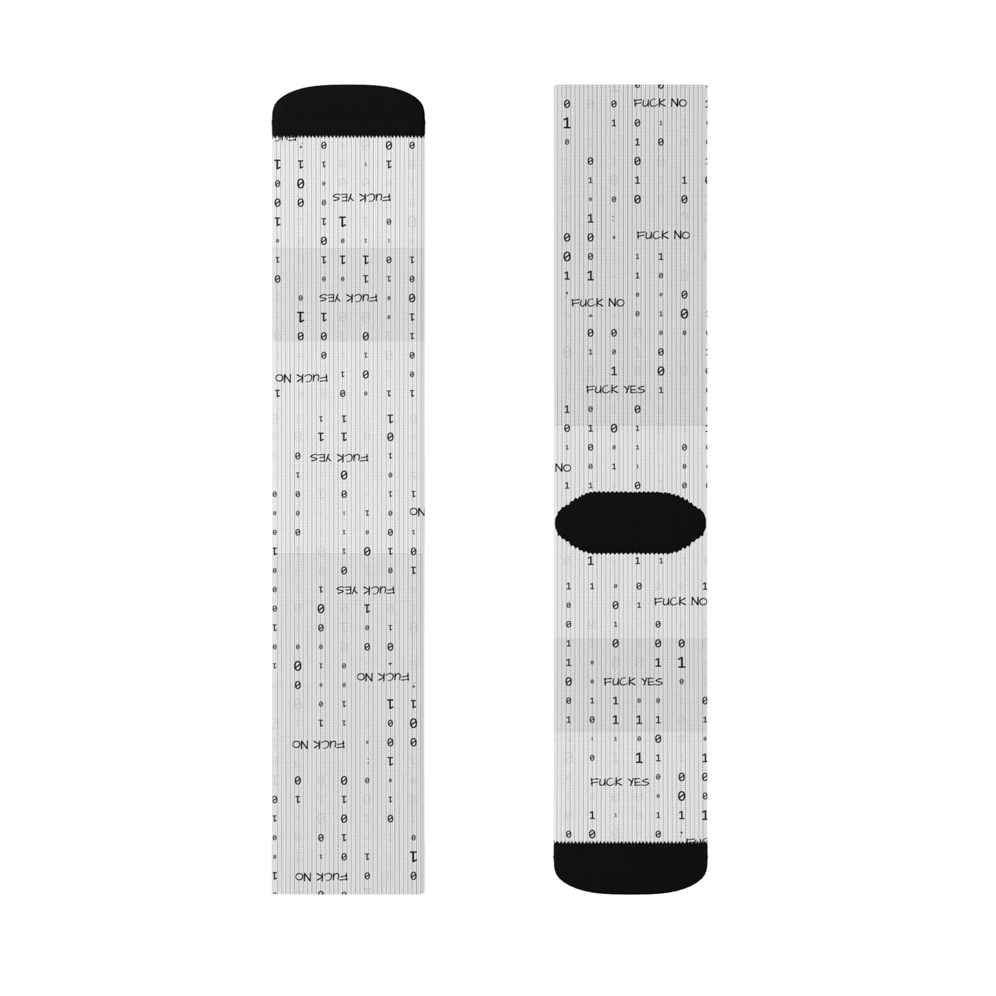 Binary Code Socks - Fuck Yes!