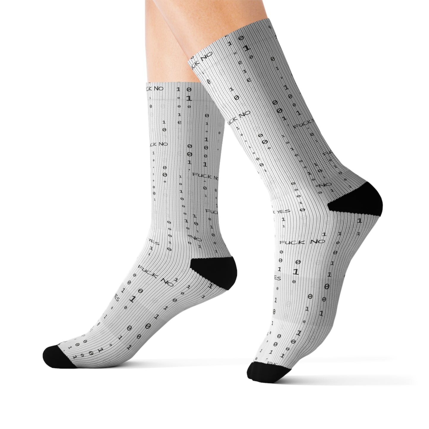 Binary Code Socks - Fuck Yes!