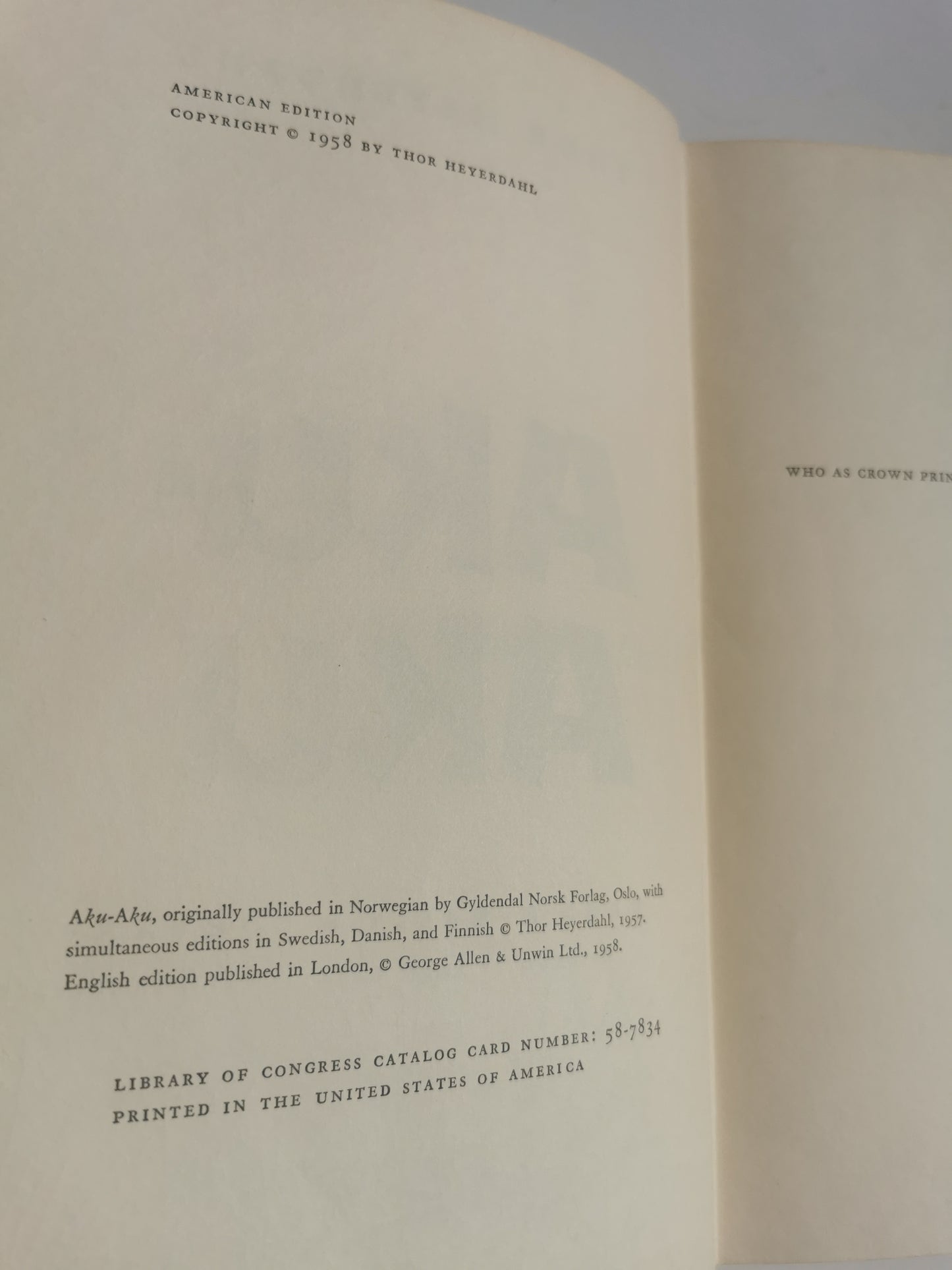 Aku Aku - Easter Island - 1958