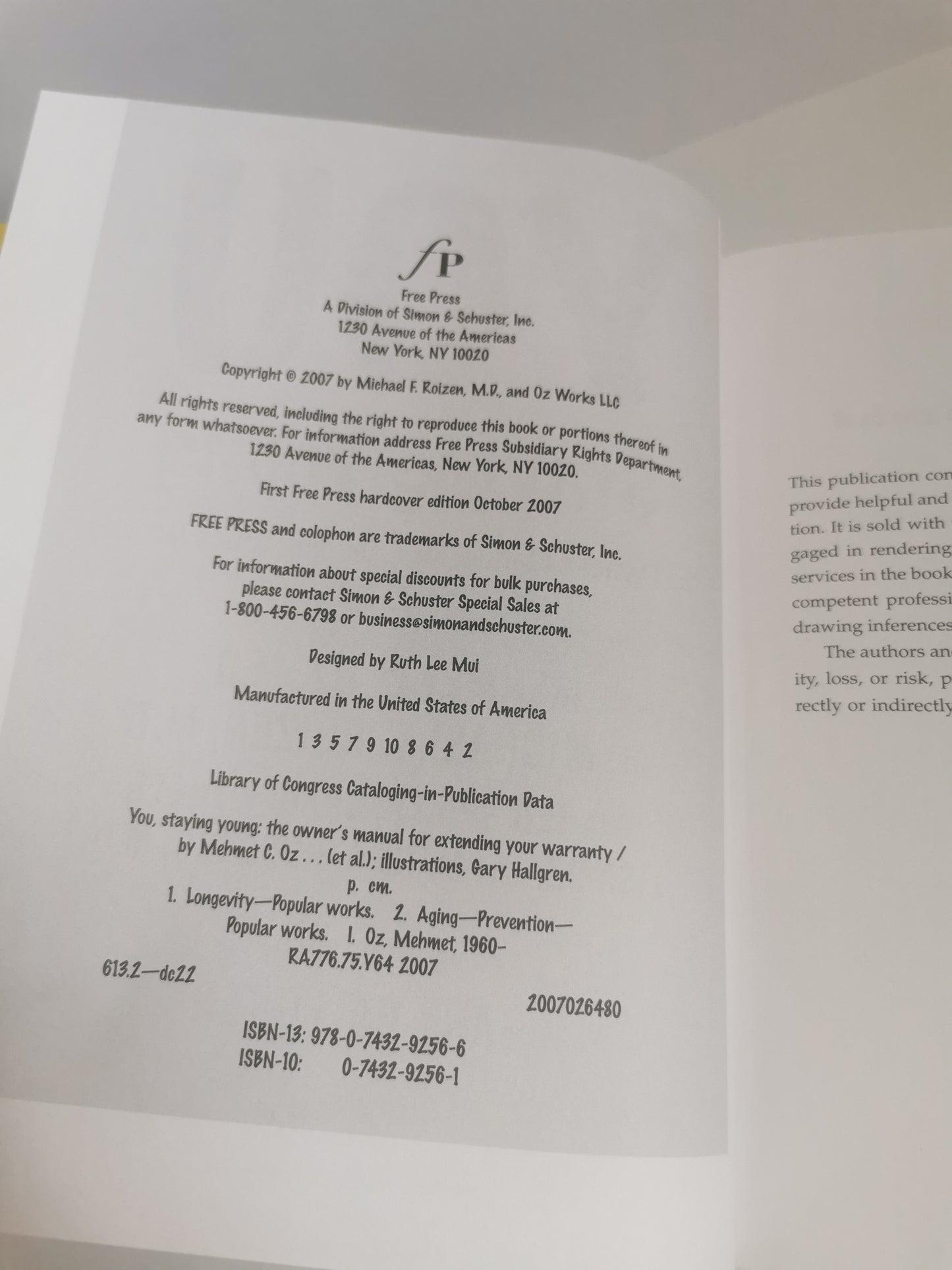 Staying Young - The Owners Manual for Extending Your Warranty