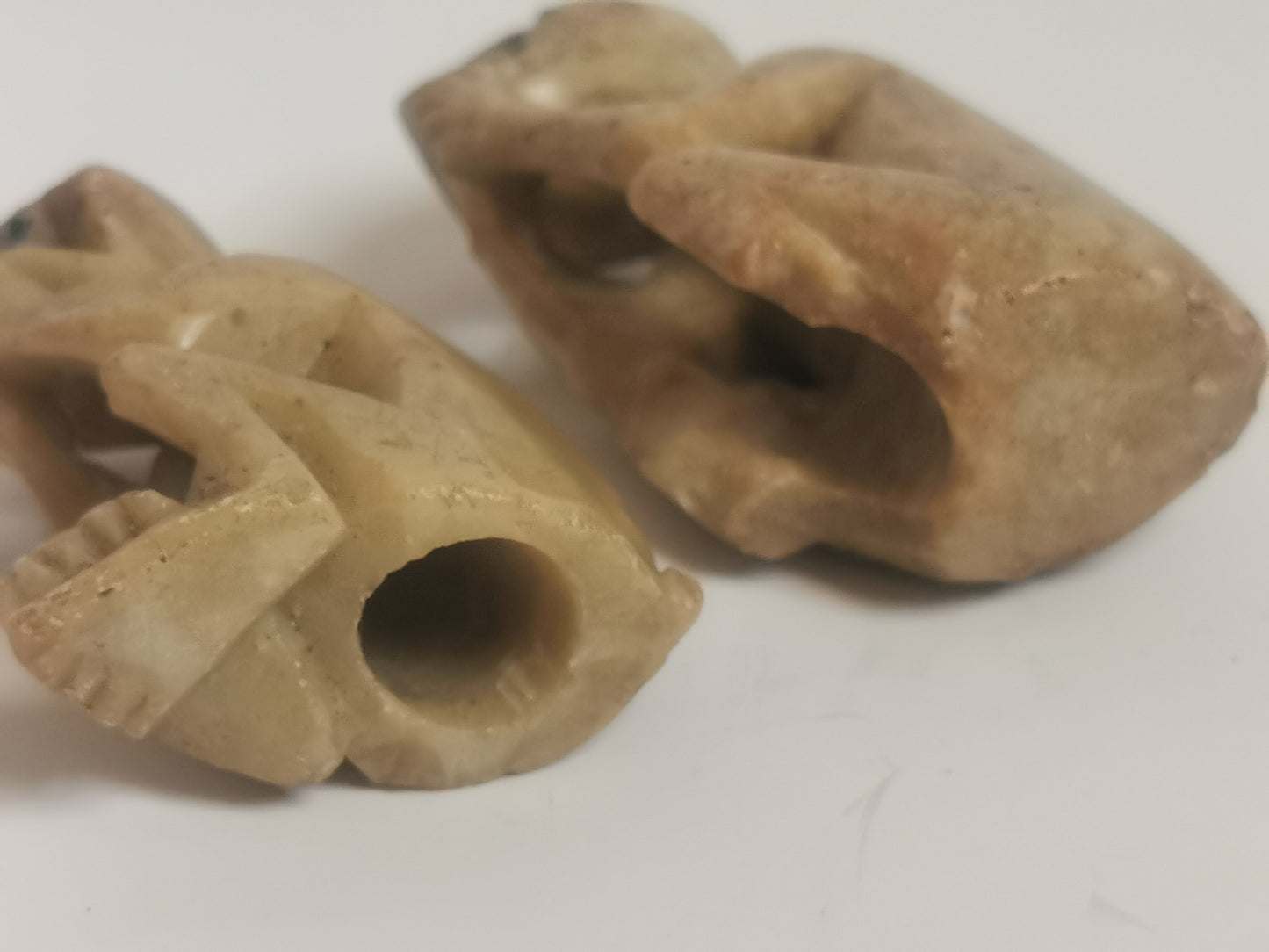 Pair of Stone Prayer Scuplutres