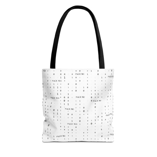 Binary Code Tote Bag - Fuck Yes!